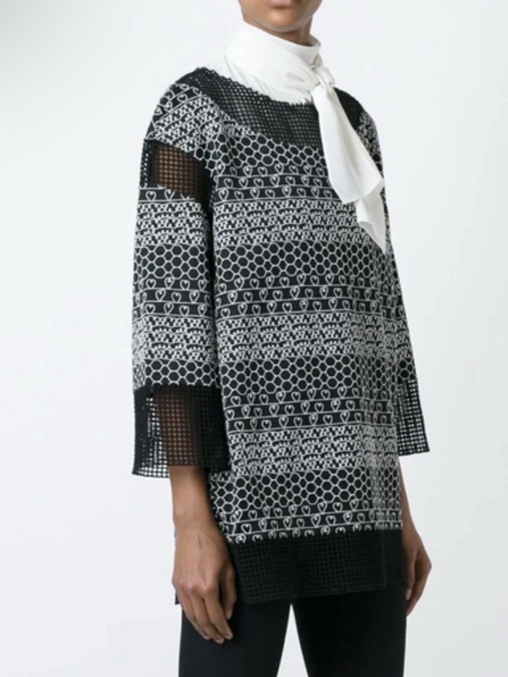Chanel Panelled Embroidered Blouse Shirt Top 42
